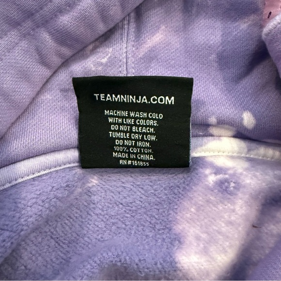 Team Ninja X Jessica Blevins Gamer Hoodie Size L Purple Tie Dye Sweatshirt Audio - Picture 5 of 8